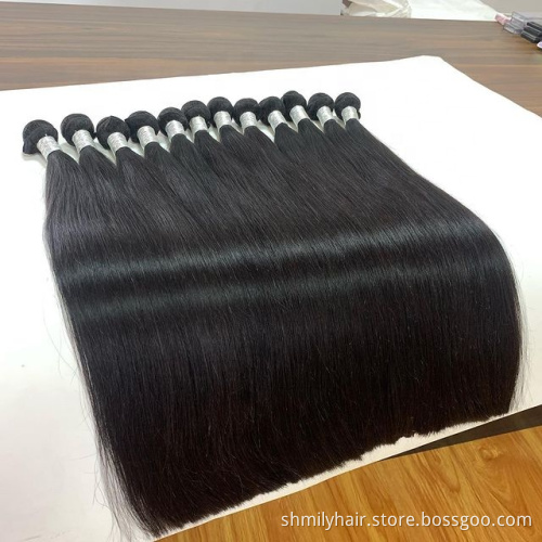 Wholesale Raw Brazilian Virgin Human Hair Vendors Cuticle Aligned 100% Virgin Hair Bundles Bone Straight Human Hair Extension